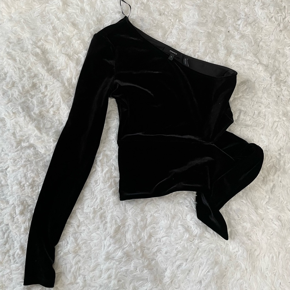 Theory Single Arm Velvet Top